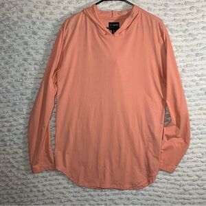 CUTS Curve Elongated Hem Hoodie Pyca Pro Lightweight Sweatshirt XL Mens Orange